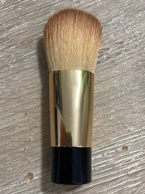 CHANEL Black & Gold Short Kabuki Brush with Natural Bristles